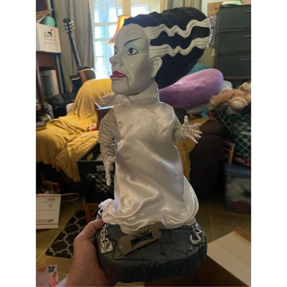 Universal Studios Monsters Bride of Frankenstein Vintage Animated Gemmy Big Head - Picture 11 of 16